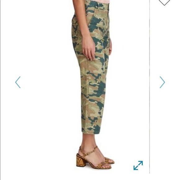 Free People NWT camo high-waisted wide leg jeans - Picture 4 of 12